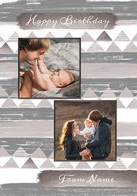 Tap to view White & Grey Multi Photo Birthday Card