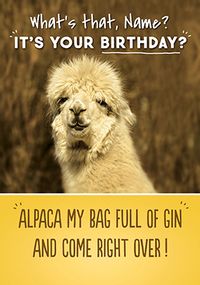 Tap to view Alpaca My Bags Personalised Card