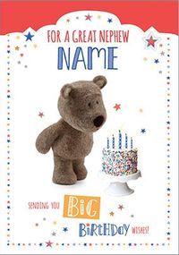 Tap to view Barley Bear Nephew Birthday Card
