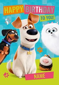 Tap to view Secret Life Of Pets Personalised Birthday Card