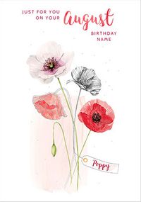 Tap to view August Birthday Personalised Card