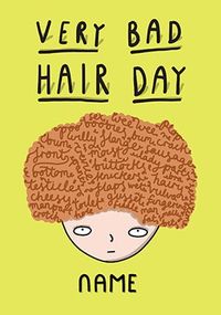 Tap to view Very Bad Hair Day Personalised Card