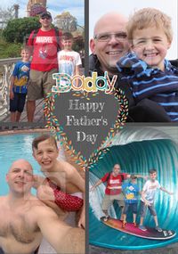 Tap to view Leafy Hearts - Daddy on Father's Day Card