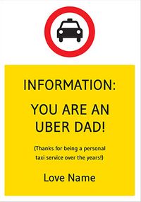 Tap to view Uber Dad personalised Father's Day Card