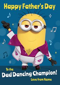 Tap to view Despicable Me - Dad Dancing Champion Personalised Father's Day Card