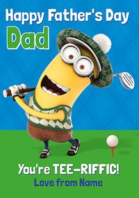 Tap to view Despicable Me - You're Tee-riffic Personalised Father's Day Card