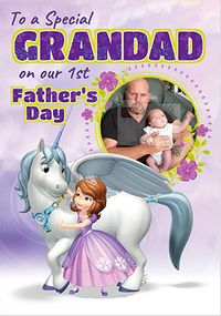 Tap to view Sofia the First - 1st Father's Day Card Grandad