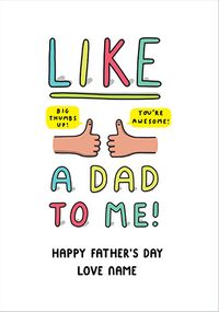 Tap to view Like a Dad to me Personalised Father's Day Card