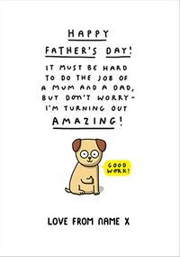 Tap to view The Job of a Mum and a Dad Personalised Father's Day Card