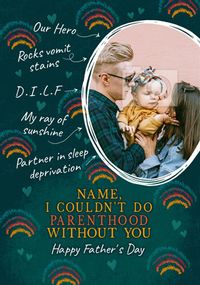 Tap to view I couldn't do Parenthood Without You Photo Father's Day Card