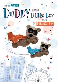 Tap to view Barley Bear - From your Little Boy personalised Father's Day Card