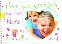 Tap to view Love From Me - Grandad From Girl Father's Day Card