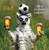 Tap to view Life is about balance Dad Father's Day Card