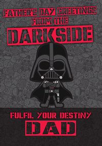 Tap to view Darth Vader Dark Side Father's Day Card