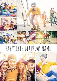 Tap to view Essentials - 18th Birthday Card Multi Photo Upload