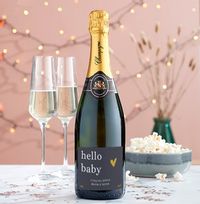 Tap to view Hello Baby Personalised Champagne