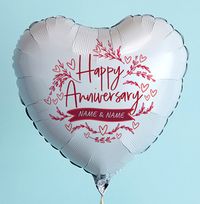 Tap to view Happy Anniversary Personalised Balloon