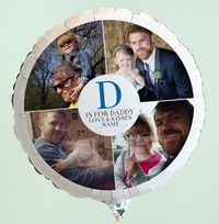 Tap to view Personalised D Is For Daddy Full Photo Balloon