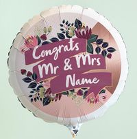 Tap to view Congrats Mr & Mrs Personalised Balloon
