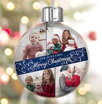 Tap to view Multi Photo Family Banner Bauble