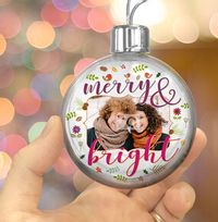 Tap to view Merry & Bright Photo Bauble