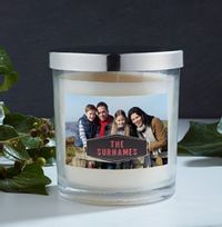 Tap to view Family Name Personalised Photo Candle