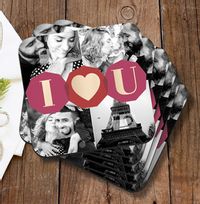 Tap to view I Love You Multi Photo Coaster
