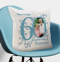 Tap to view 60th Diamond Wedding Anniversary Cushion