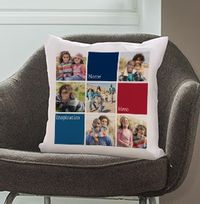 Tap to view Colour Blocks Photo Collage Cushion