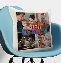 Tap to view First Father's Day Multi Photo Cushion