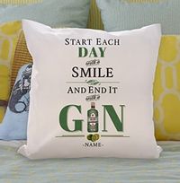 Tap to view End Each Day With Gin Personalised Cushion