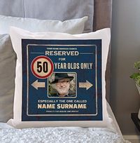 Tap to view Reserved 50th Birthday Photo Cushion