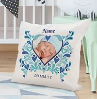 Tap to view Baby Boy Heart Photo Cushion