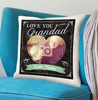 Tap to view Love You Grandad Personalised Chalk Cushion