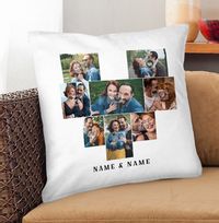 Tap to view Couple's Heart Collage Cushion