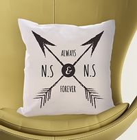 Tap to view Always and Forever Arrows Personalised Cushion