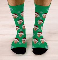 Tap to view Personalised Santa Hat Christmas Socks