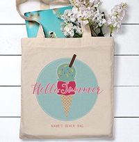 Tap to view Summer Vibes Ice Cream Personalised Tote Bag