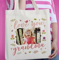 Tap to view Love You Grandma Photo Tote Bag