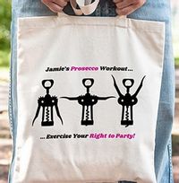 Tap to view Prosecco Workout Personalised Tote Bag