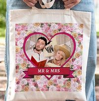 Tap to view Mr & Mrs Heart Personalised Tote Bag