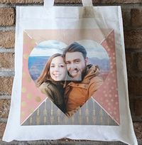 Tap to view All That Shimmers Photo Upload Heart Tote Bag