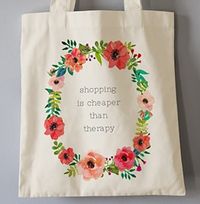 Tap to view Shopping Cheaper than Therapy Tote Bag
