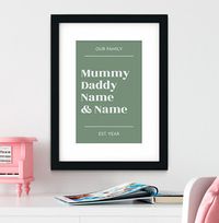 Tap to view Our Family Personalised Print