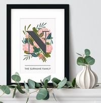 Tap to view The Surname Family Floral Personalised Print