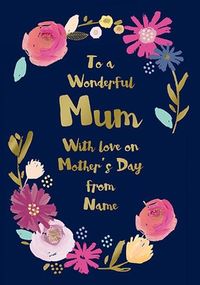 Tap to view Wonderful Mum Personalised Mother's Day Card