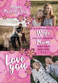 Tap to view Wife and Mum Mother's Day Photo Card