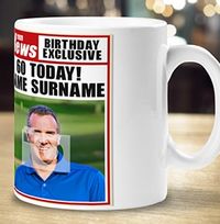 Tap to view 60th Birthday - Newspaper Spoof Mug for Him