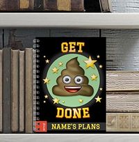 Tap to view Emoji Personalised Notebook - Get Poo Done