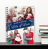 Tap to view Personalised Festive Multi Photo Notebook - Lots of Love